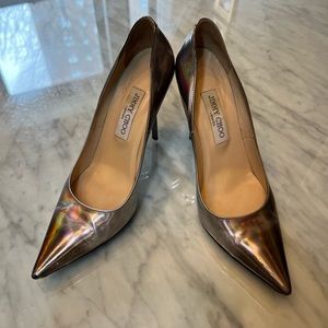 Jimmy Choo hologram metallic pump heels size 39